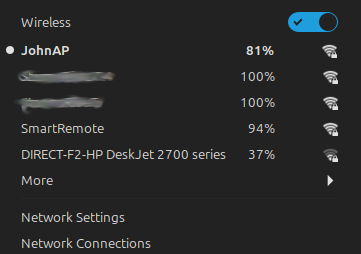 SmartRemote Wi-Fi hotspot appearing in the device Wi-Fi list